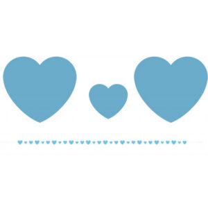 Blue Hearts Baby Shower Cut Out Garland