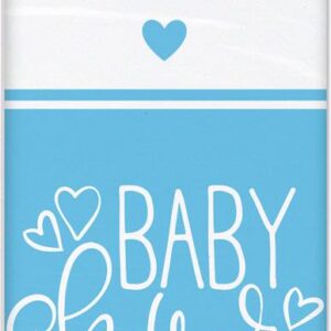 Blue Hearts Baby Shower Rectangular Plastic Table Cover
